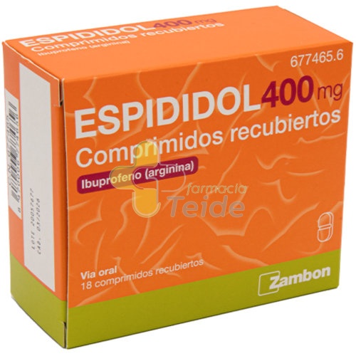 ESPIDIDOL 400 mg COMPRIMIDOS RECUBIERTOS, 18 comprimidos