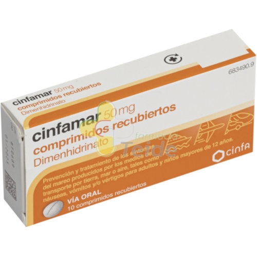 CINFAMAR 50 mg COMPRIMIDOS RECUBIERTOS , 10 comprimidos
