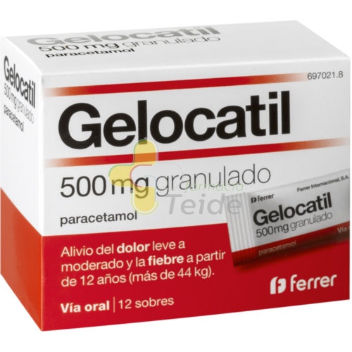 GELOCATIL 500 mg GRANULADO , 12 sobres