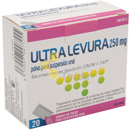 ULTRA-LEVURA 250 MG POLVO PARA SUSPENSION ORAL , 20 sobres