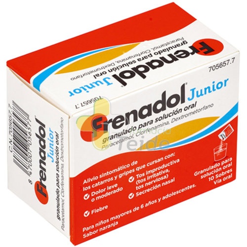 FRENADOL JUNIOR GRANULADO PARA SOLUCION ORAL , 10 sobres