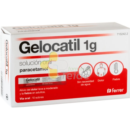 GELOCATIL 1 g SOLUCION ORAL,10 sobres
