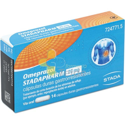 OMEPRAZOL STADAPHARM 20 MG CAPSULAS DURAS GASTRORRESISTENTES   14 cápsulas (Blister PVC/PVDC/AL)