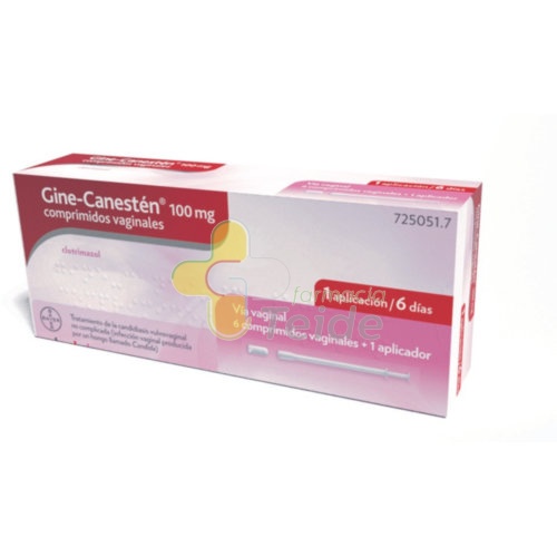 GINE-CANESTEN 100 mg COMPRIMIDOS VAGINALES , 6 comprimidos