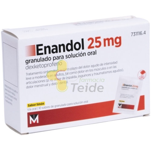 ENANDOL 25 MG GRANULADO PARA SOLUCIÓN ORAL,10 sobres