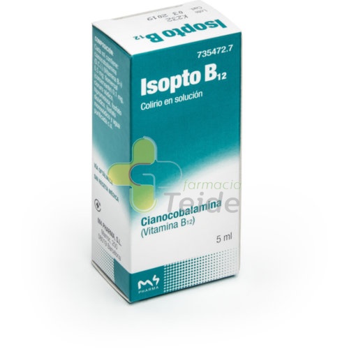 ISOPTO B12 0,5 MG/ML COLIRIO EN SOLUCION , 1 frasco de 5 ml