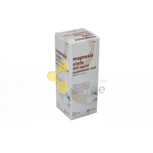 MAGNESIA CINFA 200 mg/ ml SUSPENSION ORAL, 1 frasco de 260 ml