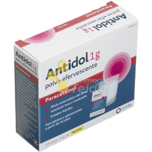 ANTIDOL 1 G POLVO EFERVESCENTE, 10 sobres