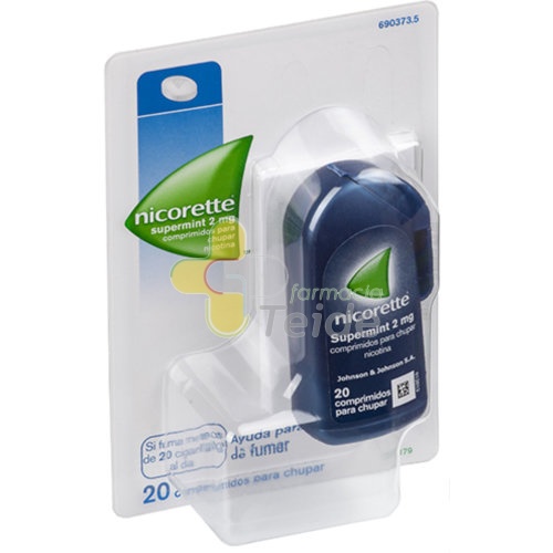 NICORETTE SUPERMINT 2 mg COMPRIMIDOS PARA CHUPAR EFG, 40 comprimidos (1x40)