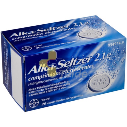 ALKA-SELTZER 2,1 g COMPRIMIDOS EFERVESCENTES , 20 comprimidos