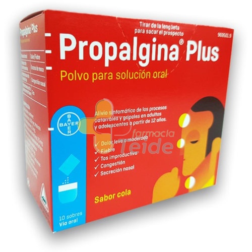 PROPALGINA PLUS POLVO PARA SOLUCIÓN ORAL, 10 sobres