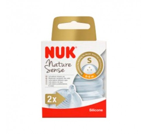 Tetina silicona anticolico - nuk nature sense (1 s 2 tetinas)