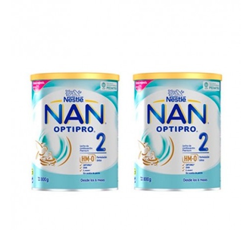 Nan optipro 2 leche de continuacion (duplo 2 u x 800 g)