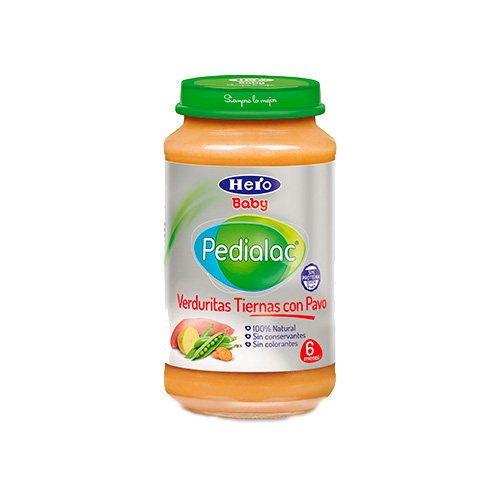 Pedialac verduritas con delicias de pavo - hero baby (235 g)