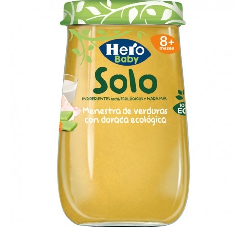 Hero baby solo menestra verduras con dorada (190 g)