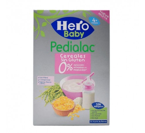 Pedialac papilla cereales sin gluten - hero baby (1 envase 340 g)