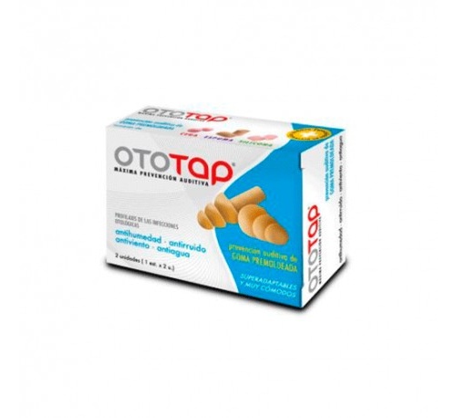 Tapones oidos goma - ototap (premoldeada 2 u)