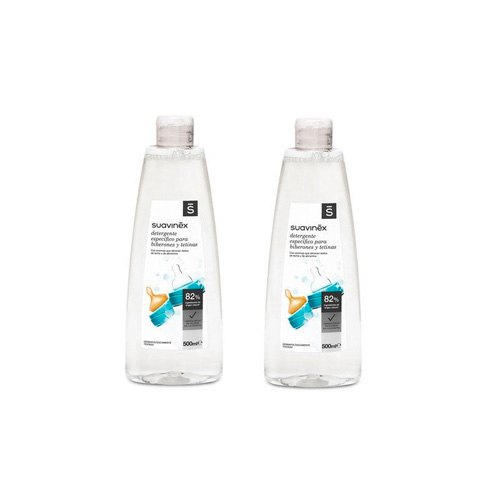 Suavinex detergente especifico biberones tetinas - gel limpiabiberones (duplo 500 ml + 500 ml)