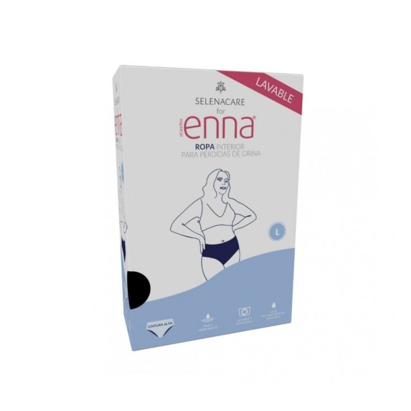 Braga perdida de orina enna cintura alta 1 unidad talla l color negro - enna