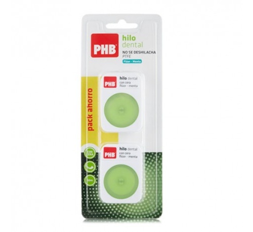 Phb fluor y menta - hilo dental ptfe (50 m pack duplo)
