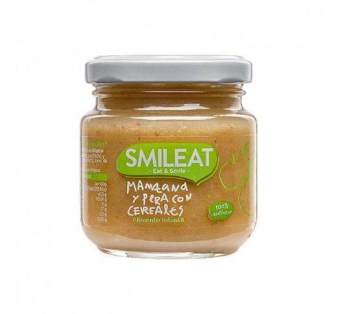 Smileat pera, manzana y cereales 130g