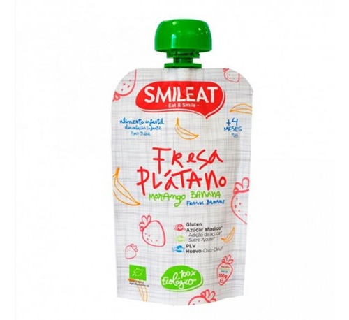 Smileat fresa y platano 100g