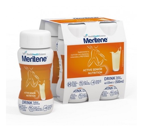 Meritene fuerza y vitalidad drink (pack vainilla 6 u x 125 ml)