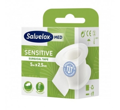 Esparadrapo hipoalergico - salvelox (poroso blanco 5 x 2.5)