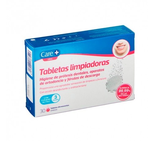 Care+ tabletas limpiadoras (30 tab efervescentes)