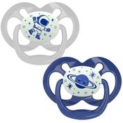 Chupete silicona dr brown´s advantage reversible nocturno 6 - 18 meses 2 unidades colores surtidos -