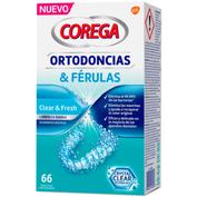 Corega ortodoncias & ferulas  66 tabletas limpiadoras