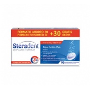 Steradent triple accion plus - limpieza protesis dental (90 comprimidos)