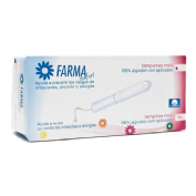 Tampones 100% algodon - farmaconfort con aplicador (mini 18 u)