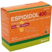 ESPIDIDOL 400 mg GRANULADO PARA SOLUCION ORAL SABOR MENTA , 20 sobres