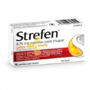 STREFEN 8,75 mg PASTILLAS PARA CHUPAR SABOR MIEL Y LIMON, 16 pastillas