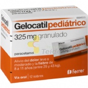 GELOCATIL PEDIATRICO 325 mg granulado , 12 sobres