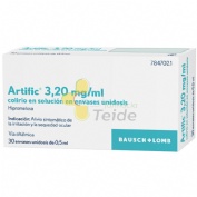 ARTIFIC 3,20 mg/ml COLIRIO EN SOLUCION EN ENVASE  UNIDOSIS , 30 envases unidosis de 0,5 ml