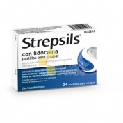 STREPSILS CON LIDOCAINA PASTILLAS PARA CHUPAR , 24 pastillas