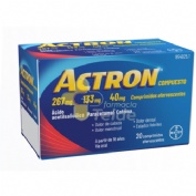 ACTRON COMPUESTO 267 MG/133 MG/40 MG COMPRIMIDOS EFERVESCENTES , 20 comprimidos