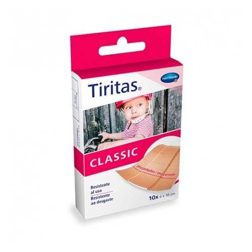 Tiritas classic - aposito adhesivo (10 unidades 10 cm x 6 cm  10 u precortadas)
