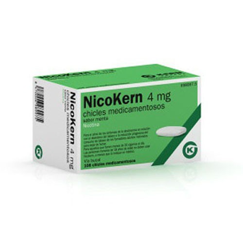 NICOKERN 4 MG CHICLES MEDICAMENTOSOS SABOR MENTA , 24 chicles (PVC/PE/PVDC/AL)