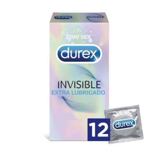 Durex invisible extra fino extra lubricado - preservativos (12 unidades)