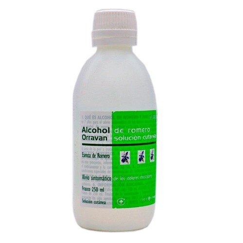 ALCOHOL DE ROMERO ORRAVAN SOLUCION CUTANEA, 1 frasco de 250 ml