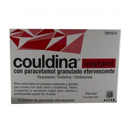 COULDINA INSTANT CON PARACETAMOL GRANULADO EFERVESCENTE , 10 sobres