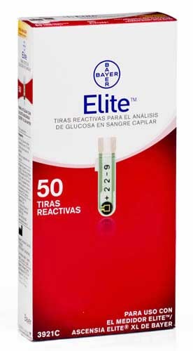 Tiras reactivas glucemia ascensia elite 50 u