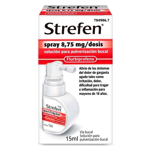 STREFEN SPRAY 8,75 MG/DOSIS SOLUCION PARA PULVERIZACION BUCAL , 15 ml
