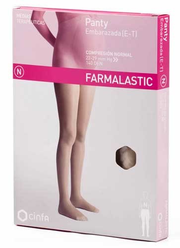 Panty comp normal 140 den embarazada - farmalastic (beige t- egde)