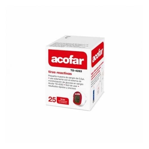 Tiras reactivas glucemia - acofar (25 tiras)