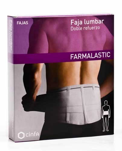 Faja lumbosacra corta - farmalastic (1 unidad talla grande/extra grande color gris)