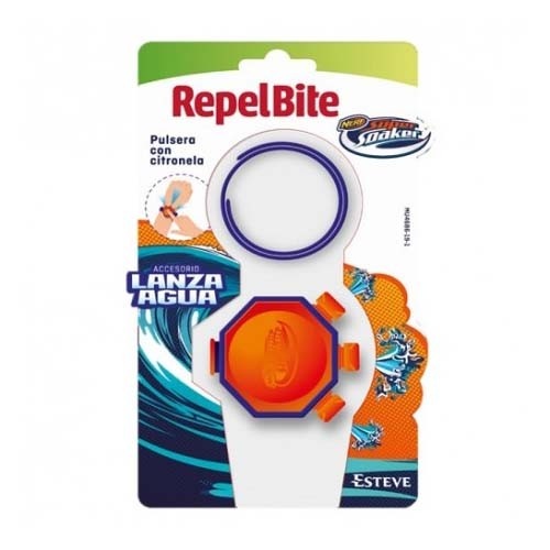 Repel bite pulsera aromatica citronela (con accesorio nerf super sooker 1 u)